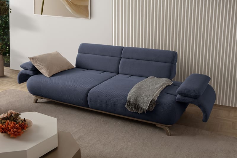 3-istuttava sohva Atelier Del Sofa Bonjo Silver (246 x 81 x 97 cm) Laivastonsininen - Laivastonsininen - Huonekalut - Sohva - 3:n istuttava sohva