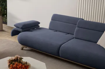 3-istuttava sohva Atelier Del Sofa Bonjo Silver (246 x 81 x 97 cm) Laivastonsininen - Laivastonsininen - Huonekalut - Sohva - 3:n istuttava sohva