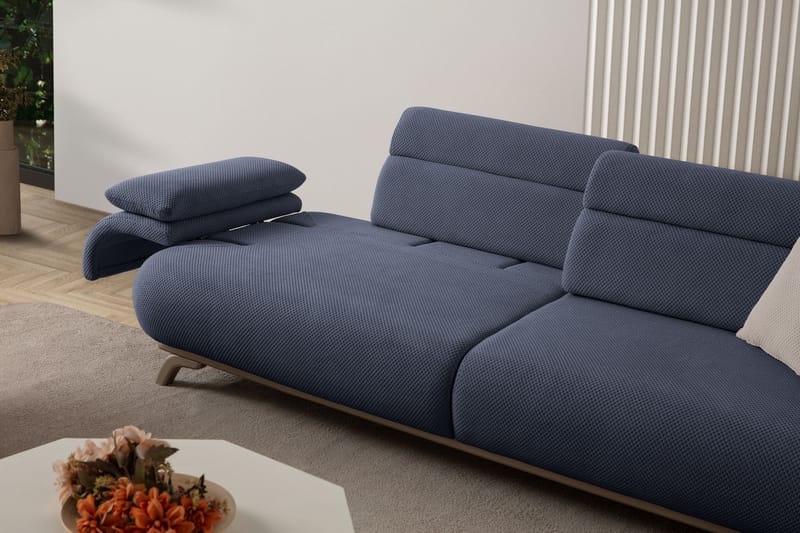 3-istuttava sohva Atelier Del Sofa Bonjo Silver (246 x 81 x 97 cm) Laivastonsininen - Laivastonsininen - Huonekalut - Sohva - 3:n istuttava sohva