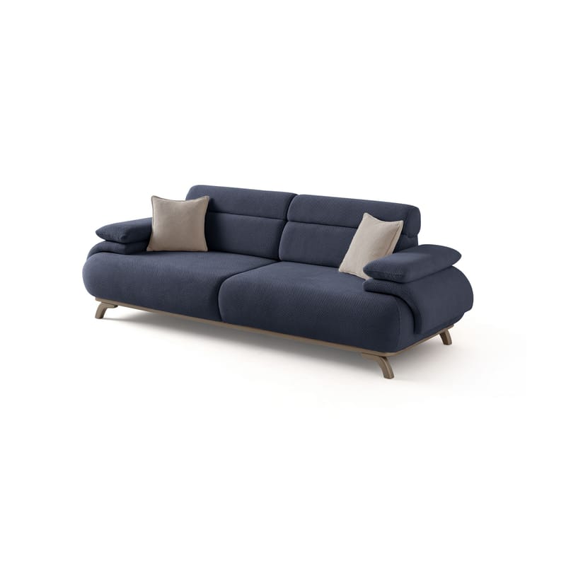 3-istuttava sohva Atelier Del Sofa Bonjo Silver (246 x 81 x 97 cm) Laivastonsininen, Laivastonsininen