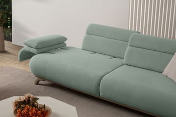 3-istuttava sohva Atelier Del Sofa Bonjo Silver (246 x 81 x 97 cm) Sea Green - Merivihreä - Huonekalut - Sohva - 3:n istuttava sohva
