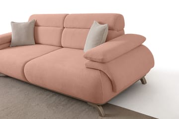 3-istuttava sohva Atelier Del Sofa Bonjo Silver (246 x 81 x 97 cm) Puuteri - Puuteri - Huonekalut - Sohva - 3:n istuttava sohva