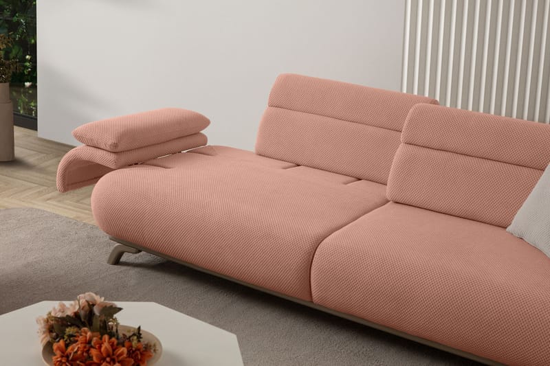 3-istuttava sohva Atelier Del Sofa Bonjo Silver (246 x 81 x 97 cm) Puuteri - Puuteri - Huonekalut - Sohva - 3:n istuttava sohva
