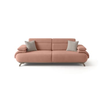 3-istuttava sohva Atelier Del Sofa Bonjo Silver (246 x 81 x 97 cm) Puuteri - Puuteri - Huonekalut - Sohva - 3:n istuttava sohva