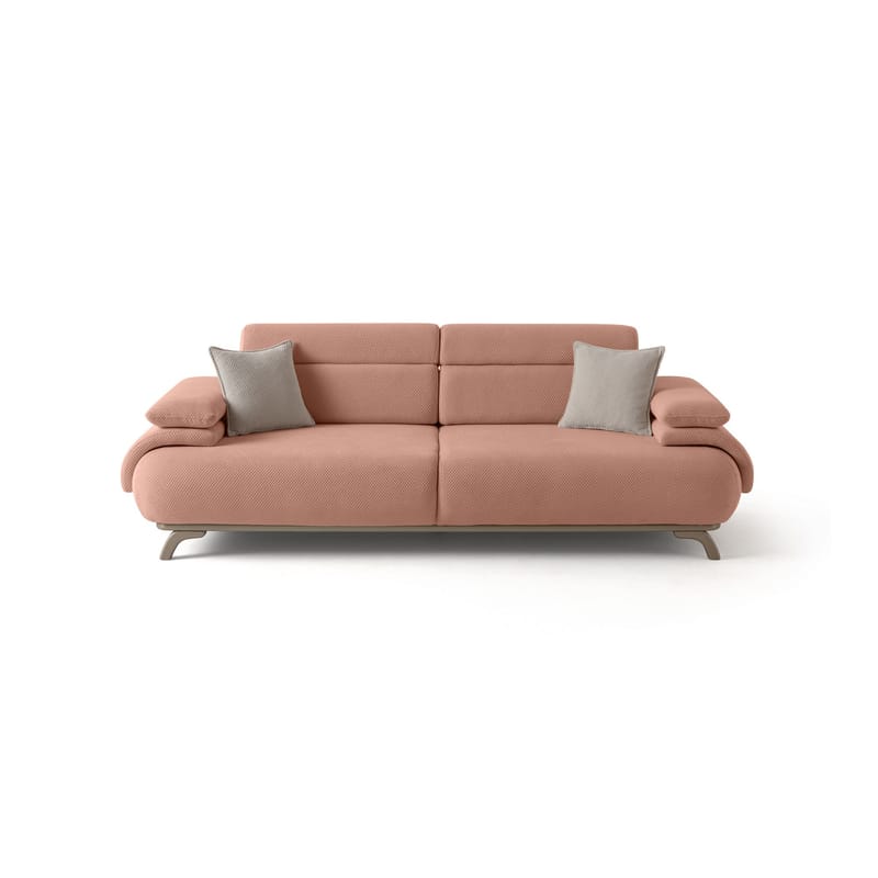 3-istuttava sohva Atelier Del Sofa Bonjo Silver (246 x 81 x 97 cm) Puuteri - Puuteri - Huonekalut - Sohva - 3:n istuttava sohva
