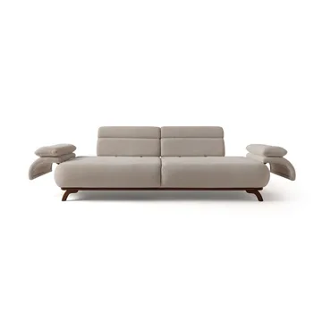 3-istuttava sohva Atelier Del Sofa Bonjo Walnut (246 x 81 x 97 cm) Beige - Beige - Huonekalut - Sohva - 3:n istuttava sohva