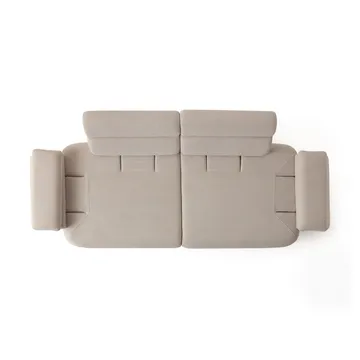 3-istuttava sohva Atelier Del Sofa Bonjo Walnut (246 x 81 x 97 cm) Beige - Beige - Huonekalut - Sohva - 3:n istuttava sohva