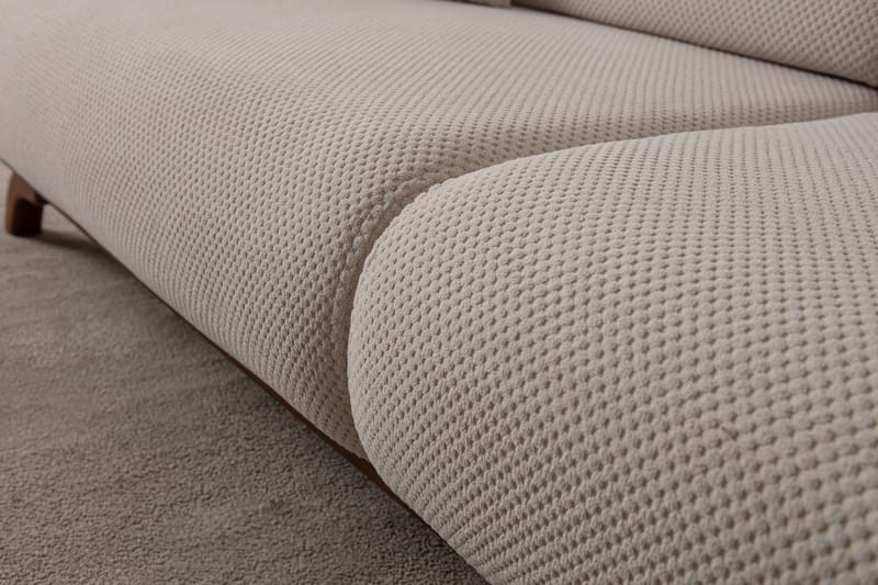 3-istuttava sohva Atelier Del Sofa Bonjo Walnut (246 x 81 x 97 cm) Beige - Beige - Huonekalut - Sohva - 3:n istuttava sohva