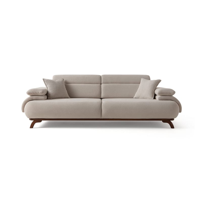 3-istuttava sohva Atelier Del Sofa Bonjo Walnut (246 x 81 x 97 cm) Beige - Beige - Huonekalut - Sohva - 3:n istuttava sohva