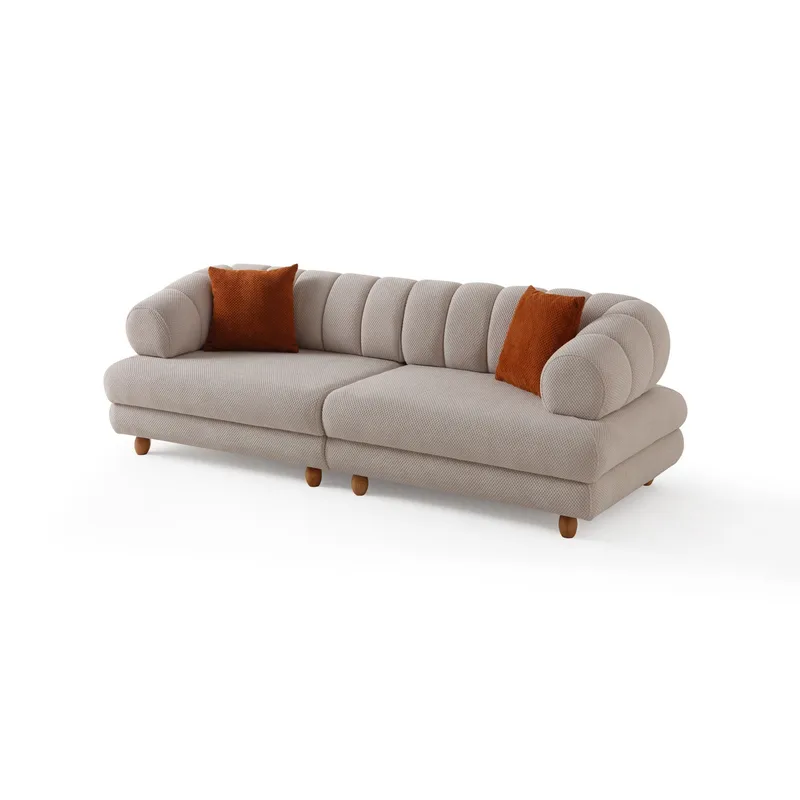 3-istuttava sohva Atelier Del Sofa Gloria (240 x 80 x 95 cm) Beige, Beige