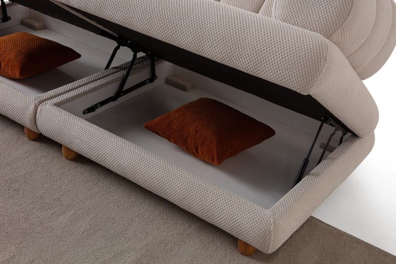 3-istuttava sohva Atelier Del Sofa Gloria (240 x 80 x 95 cm) Beige - Beige - Huonekalut - Sohva - 3:n istuttava sohva