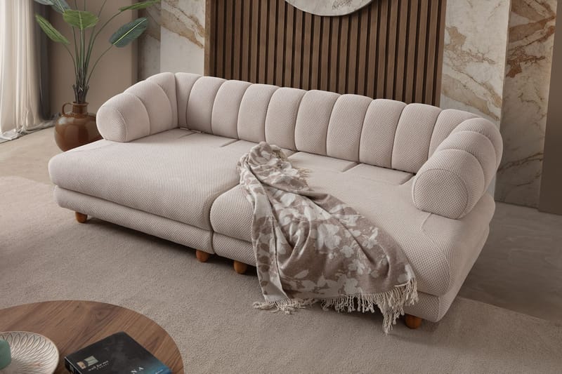 3-istuttava sohva Atelier Del Sofa Gloria (240 x 80 x 95 cm) Beige - Beige - Huonekalut - Sohva - 3:n istuttava sohva