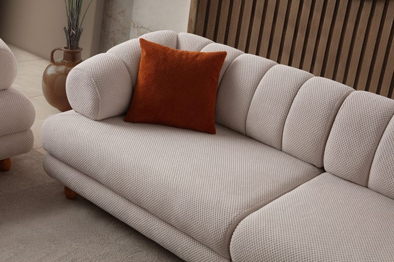 3-istuttava sohva Atelier Del Sofa Gloria (240 x 80 x 95 cm) Beige - Beige - Huonekalut - Sohva - 3:n istuttava sohva