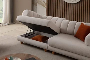3-istuttava sohva Atelier Del Sofa Gloria (240 x 80 x 95 cm) Beige - Beige - Huonekalut - Sohva - 3:n istuttava sohva