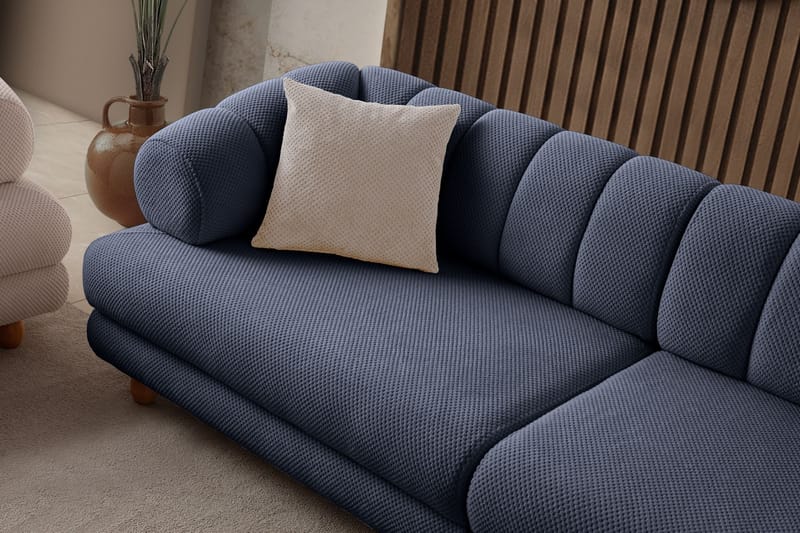 3-istuttava sohva Atelier Del Sofa Gloria (240 x 80 x 95 cm) Laivastonsininen - Laivastonsininen - Huonekalut - Sohva - 3:n istuttava sohva