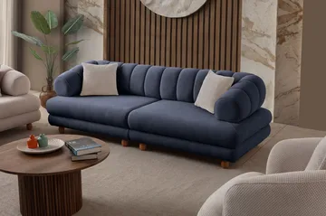3-istuttava sohva Atelier Del Sofa Gloria (240 x 80 x 95 cm) Laivastonsininen - Laivastonsininen - Huonekalut - Sohva - 3:n istuttava sohva