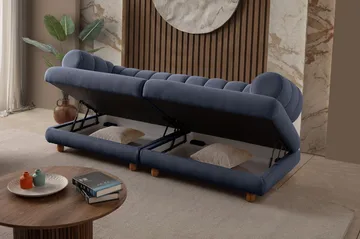 3-istuttava sohva Atelier Del Sofa Gloria (240 x 80 x 95 cm) Laivastonsininen - Laivastonsininen - Huonekalut - Sohva - 3:n istuttava sohva
