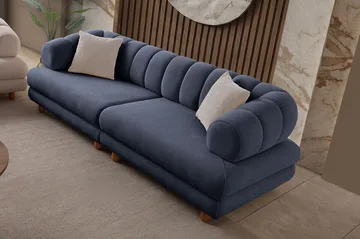 3-istuttava sohva Atelier Del Sofa Gloria (240 x 80 x 95 cm) Laivastonsininen - Laivastonsininen - Huonekalut - Sohva - 3:n istuttava sohva