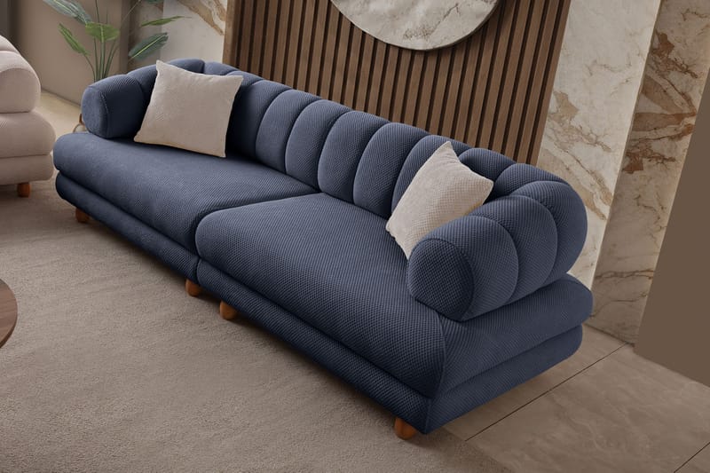 3-istuttava sohva Atelier Del Sofa Gloria (240 x 80 x 95 cm) Laivastonsininen - Laivastonsininen - Huonekalut - Sohva - 3:n istuttava sohva