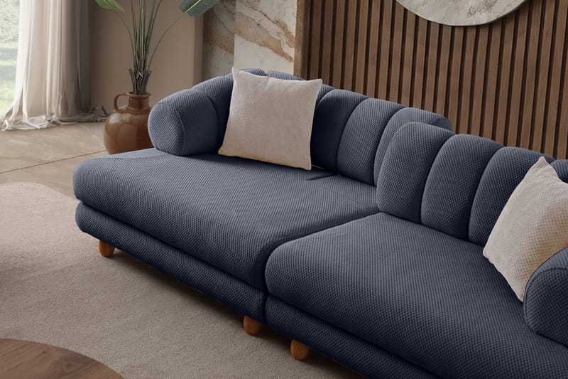 3-istuttava sohva Atelier Del Sofa Gloria (240 x 80 x 95 cm) Laivastonsininen - Laivastonsininen - Huonekalut - Sohva - 3:n istuttava sohva