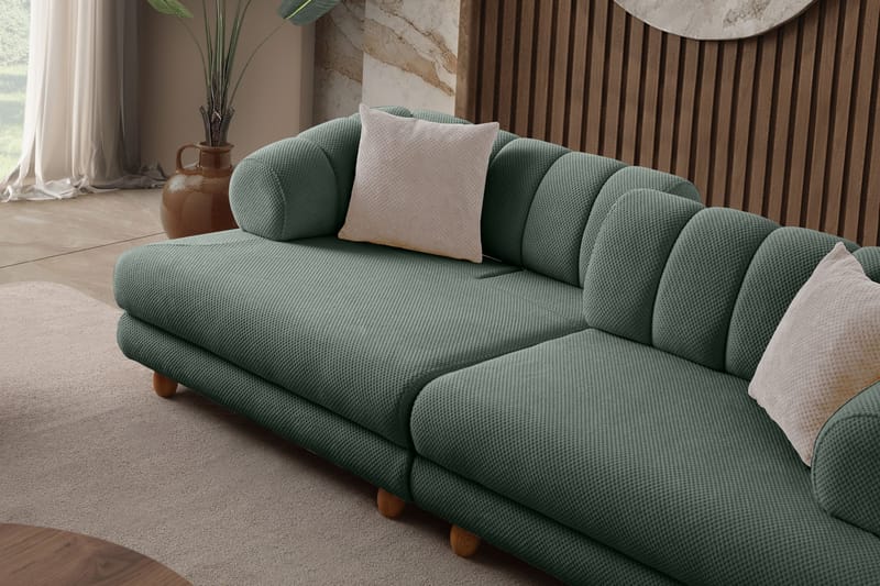 3-istuttava sohva Atelier Del Sofa Gloria (240 x 80 x 95 cm) Vihreä - Vihreä - Huonekalut - Sohva - 3:n istuttava sohva