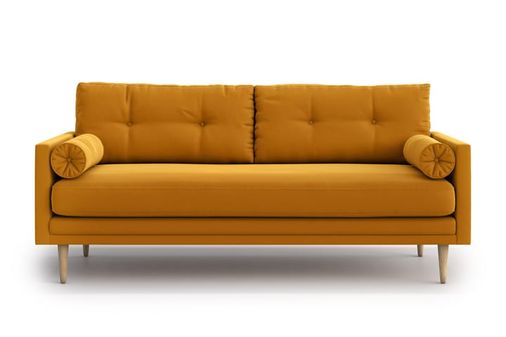 3:n ist Sohva Alory - Keltainen - 3:n istuttava sohva - Sohva