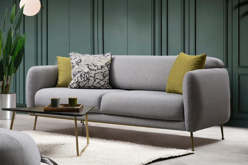 3:n ist Sohva Bourgue - Harmaa - Huonekalut - Sohva - 3:n istuttava sohva