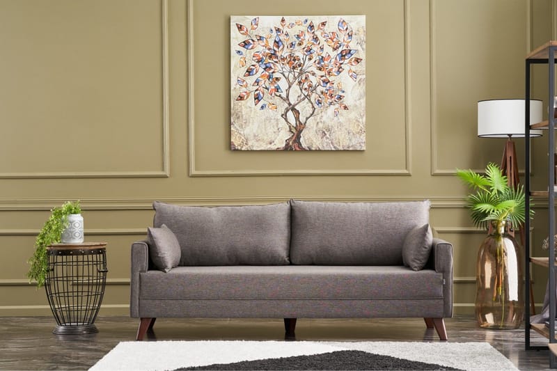 3:n ist Sohva BuPyöreäi - Ruskea/Luonnonväri - Huonekalut - Sohva - 3:n istuttava sohva