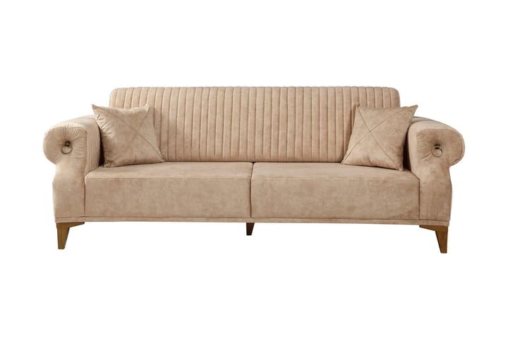 3:n ist Sohva Caleta - Kermanvalkoinen/Luonnonväri - 3:n istuttava sohva - Sohva