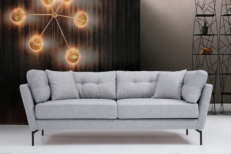 3:n ist Sohva Izena - Harmaa - Huonekalut - Sohva - 3:n istuttava sohva