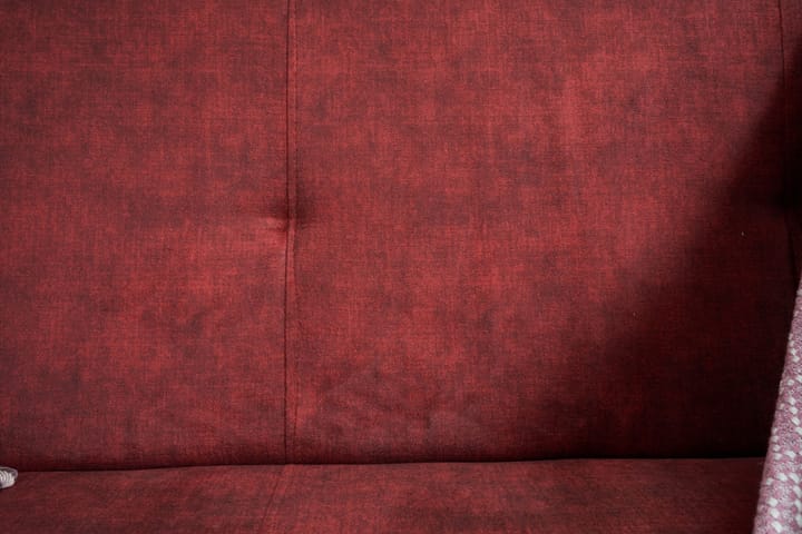 3:n ist Sohva Kenya - Punainen/Luonnonväri - 3:n istuttava sohva - Sohva