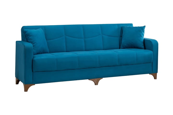 3:n ist Sohva Parikota - Tummansininen/Luonnonväri - 3:n istuttava sohva - Sohva