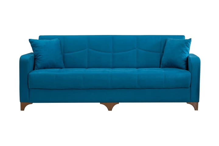 3:n ist Sohva Parikota - Tummansininen/Luonnonväri - 3:n istuttava sohva - Sohva