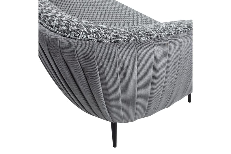 Accent 3-istuttava syvä sohva 179 cm kangasta - Harmaa - Huonekalut - Sohva - 3:n istuttava sohva