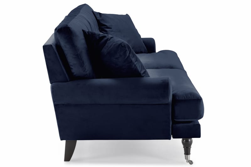 Andrew 3-istuttava Samettisohva - Sininen - Huonekalut - Sohva - 3:n istuttava sohva