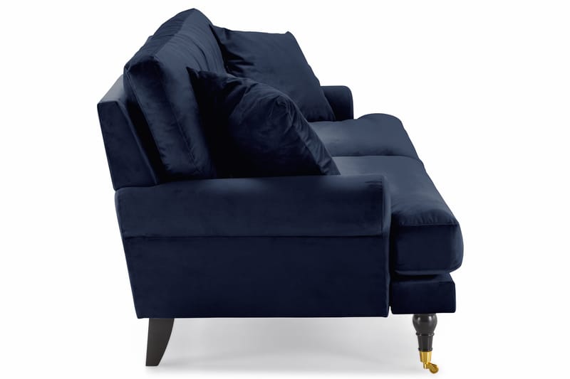 Andrew 3-istuttava Samettisohva - Sininen - Huonekalut - Sohva - 3:n istuttava sohva