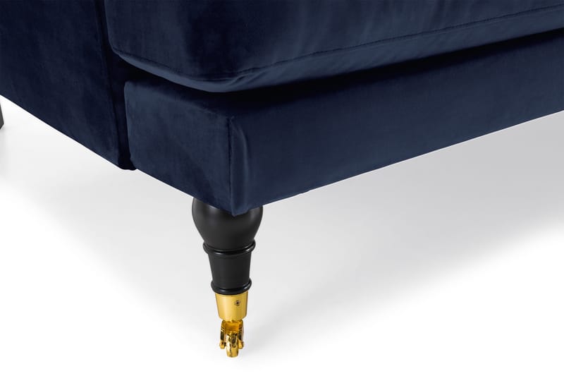 Andrew 3-istuttava Samettisohva - Sininen - Huonekalut - Sohva - 3:n istuttava sohva