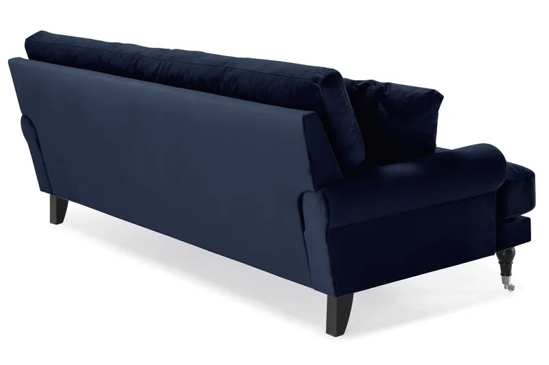 Andrew 3-istuttava Samettisohva - Sininen - Huonekalut - Sohva - 3:n istuttava sohva