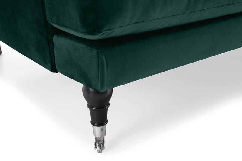 Andrew 3-istuttava Samettisohva - Vihreä - Huonekalut - Sohva - 3:n istuttava sohva