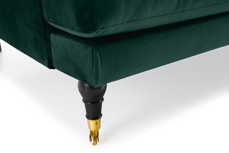 Andrew 3-istuttava Samettisohva - Vihreä - Huonekalut - Sohva - 3:n istuttava sohva