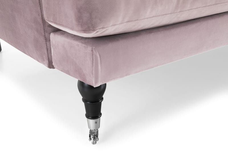 Andrew 3-istuttava Samettisohva - Violetti - Huonekalut - Sohva - 3:n istuttava sohva
