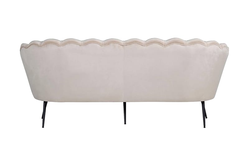 Calais 3-istuttava kierremuotoinen samettisohva 181 cm - Beige - Huonekalut - Sohva - 3:n istuttava sohva