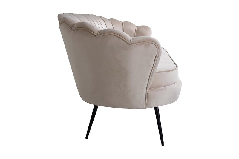 Calais 3-istuttava kierremuotoinen samettisohva 181 cm - Beige - Huonekalut - Sohva - 3:n istuttava sohva