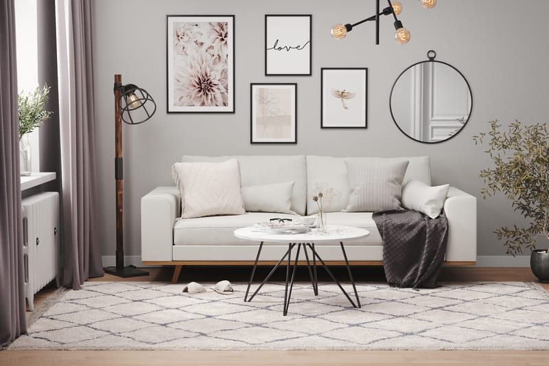 Copenhagen 3-istuttava Kangassohva - Vaaleanharmaa - Huonekalut - Sohva - 3:n istuttava sohva