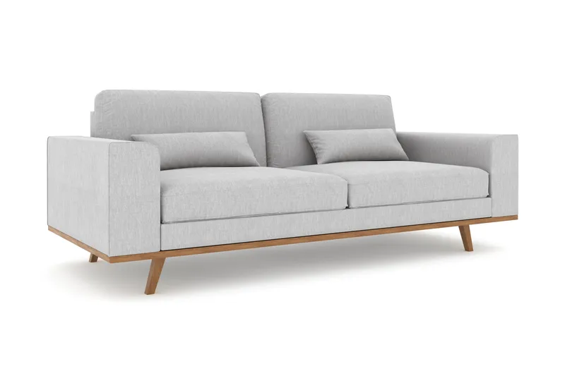 Copenhagen 3-istuttava Kangassohva - Vaaleanharmaa - Huonekalut - Sohva - 3:n istuttava sohva