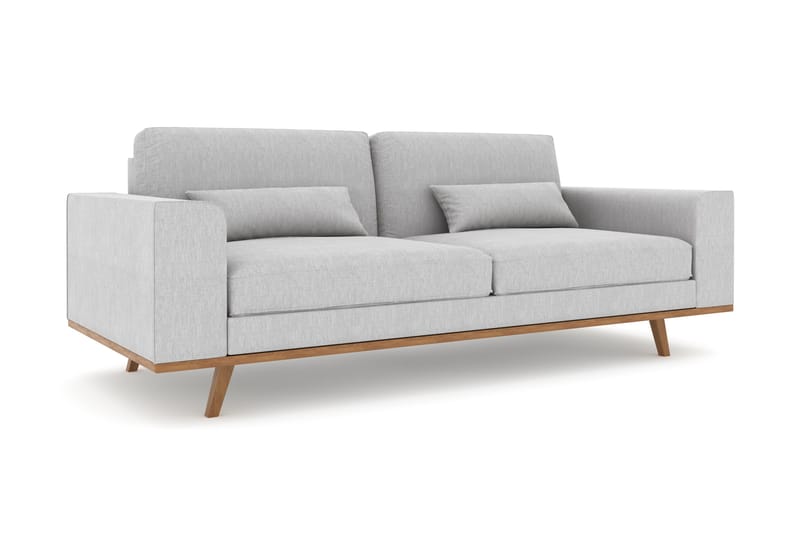 Copenhagen 3-istuttava Kangassohva - Vaaleanharmaa - Huonekalut - Sohva - 3:n istuttava sohva