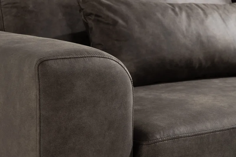 Copenhagen 3-istuttava Keinonahkasohva - Tummanharmaa - Huonekalut - Sohva - 3:n istuttava sohva