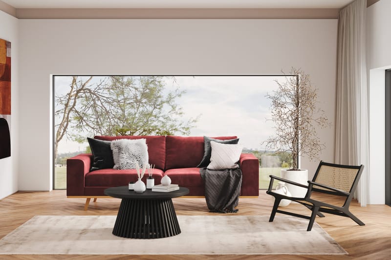 Copenhagen 3-istuttava Samettisohva - Violetti - Huonekalut - Sohva - 3:n istuttava sohva