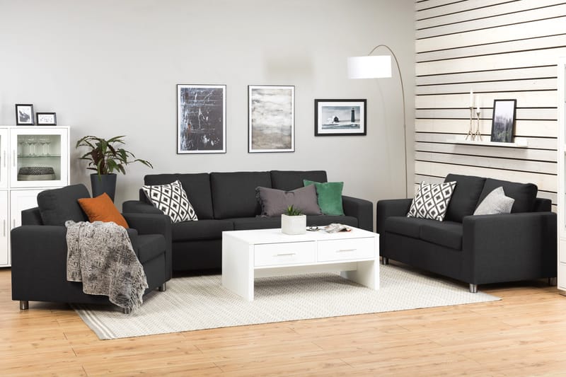 Crazy 3-istuttava Kangassohva - Antrasiitti - Huonekalut - Sohva - 3:n istuttava sohva