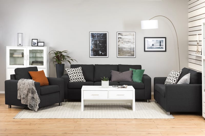 Crazy 3-istuttava Kangassohva - Antrasiitti - Huonekalut - Sohva - 3:n istuttava sohva